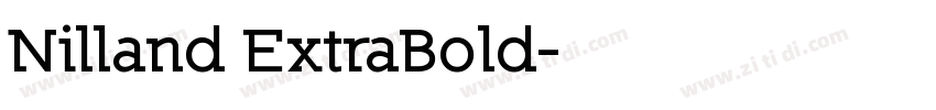 Nilland ExtraBold字体转换